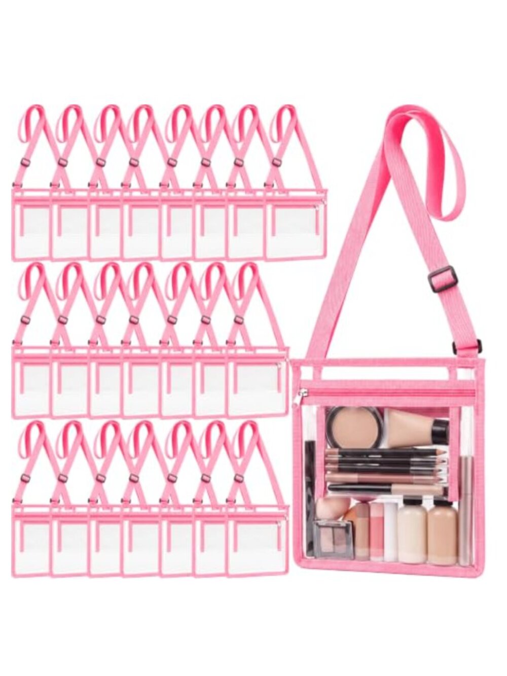 Clear Stadium Approved Crossbody Bags Waterproof PVC Pack of 20